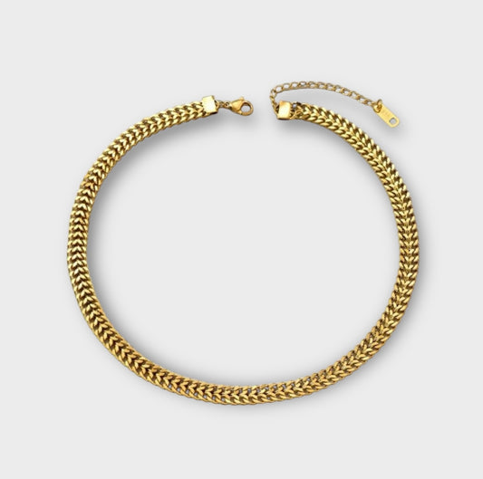 Chunky Square Necklace - 18K Gold